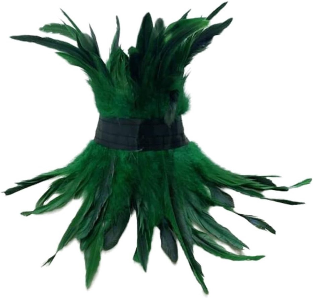 Natuurlijke Veren Sjaal voor Punk en Gothic Stijl, Choker Kraag voor Halloween Kostuum en Mode