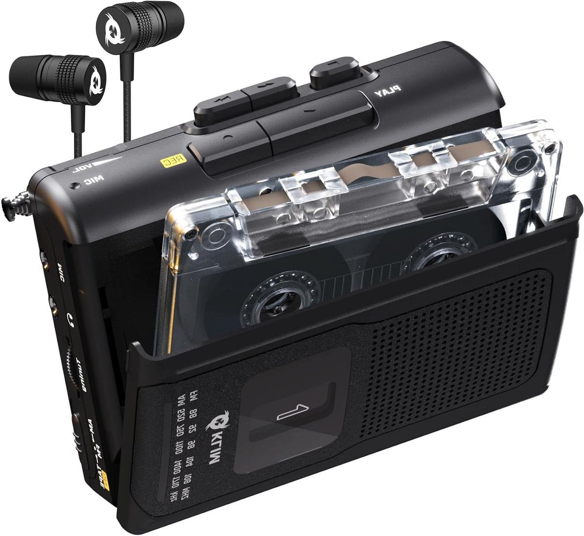 Cassettespeler - Cassetterecorder - Muziek Luisteren - Ingebouwde Microfoon - Draagbaar - Zwart