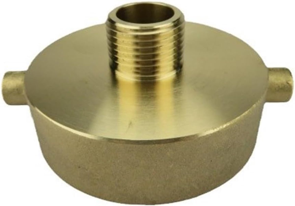 SnelShoppen - 1 Stuk Brandkraan Slangadapter, Messing Brandkraan Aansluiting 2-1/2" NST(NH) Vrouwelijk X 3/4" GHT Tuinslang Aansluiting