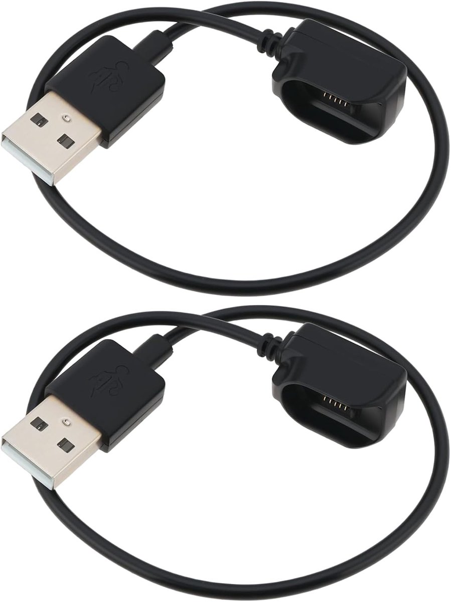 SnelShoppen - 2 Stuks USB Headset Vervangende Oplaadkabel Adapter Geschikt voor Plantronics Voyager Legend Headset Zwart (27cm) 5V/1A