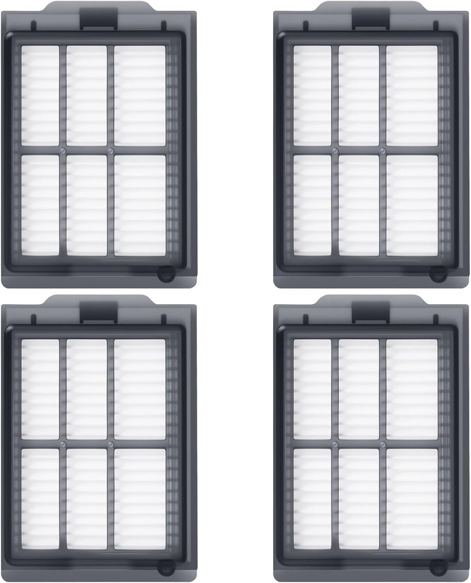SnelShoppen - HEPA Filter Accessoires voor iRobot Roomba Plus 405 Combo/505 Combo Vervangonderdelen - 4 Stuks Wasbare en Herbruikbare Filters voor Hui