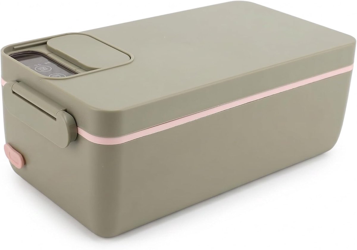 SnelShoppen - Draadloze Elektrische Lunchbox 1L Capaciteit Snelle Verwarming USB Oplaadbare Draadloze Verwarmdoos Draagbare Eten Warmer Zelfverwarmend