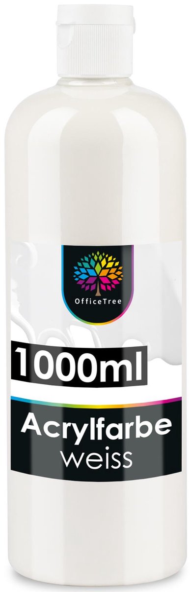 OfficeTree Acrylfarbe 1 Liter weiß