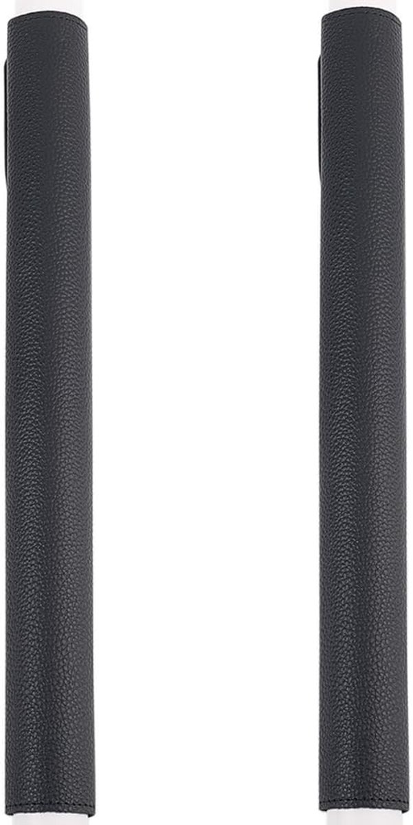 SnelShoppen - 2 Stuks Koelkast Deurhandvat Covers PU Leer Wasbaar Antislip Koelkast Accessoire Vaatwasser Handvat Beschermer voor een Schone Keuken Zw