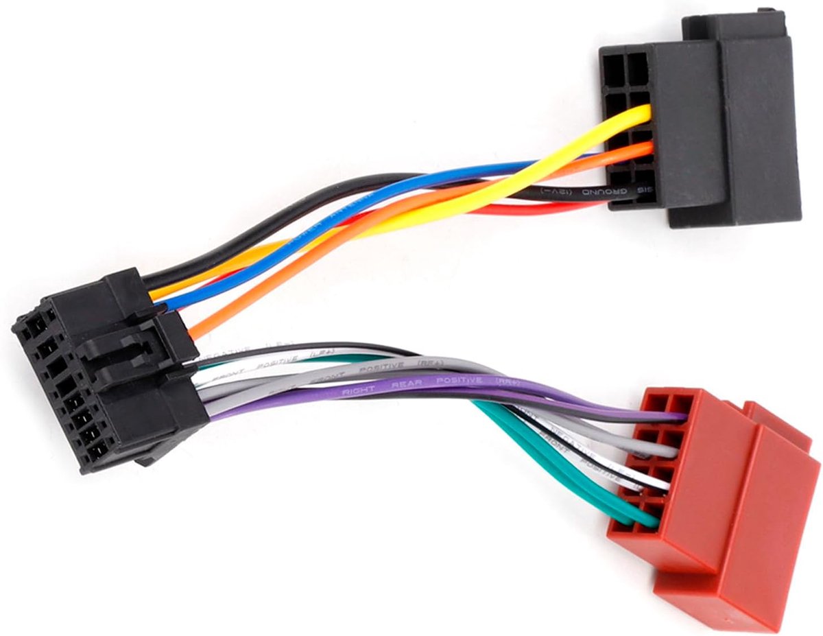 SnelShoppen - Yctze Autostereo Harness 16 Pin Naar ISO 8 Pin Stekker Bekabeling - Eenvoudige Installatie, Compatibel met Auto Modellen Vanaf 2003, Kun