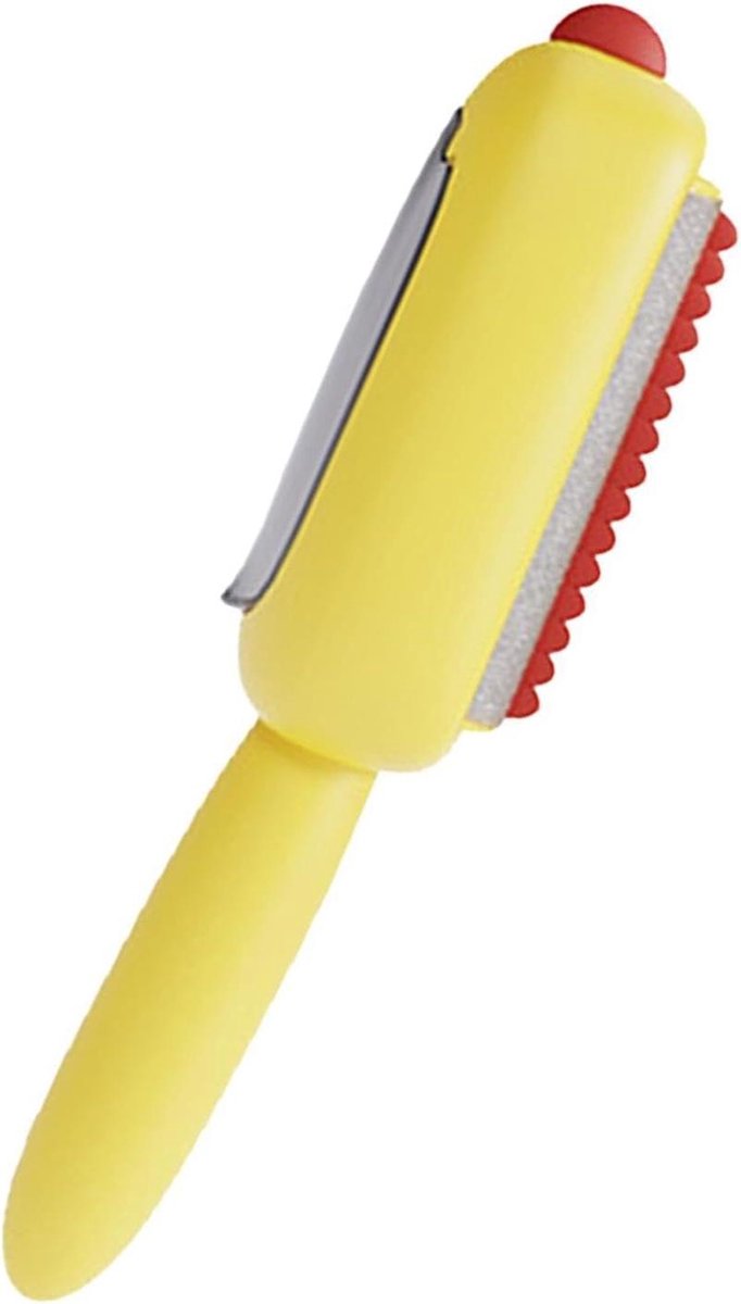 Draagbare Pluizenroller - Wasbare Stofvanger - Kleding Reinigen - Herbruikbaar Ontwerp - 22.5 cm - Geel