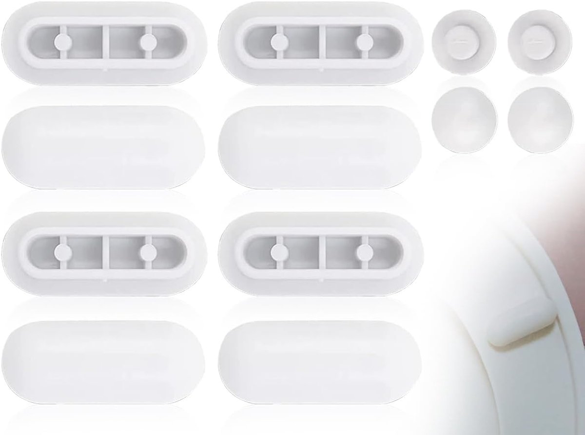 SnelShoppen - 12pcs Toilet Lid Buffer Toiletzitting Demper Plastic Toiletdoppen Bumpers Spacers voor Toiletdeksels - Duurzaam en Eenvoudig te Installe