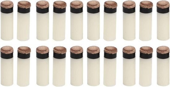 SnelShoppen - 12 Stuks Biljart Keu Tips 11Mm Wit PU Leer en Plastic Universele Vervangingen voor Biljartruimte van Snelshoppen — afbeelding 2