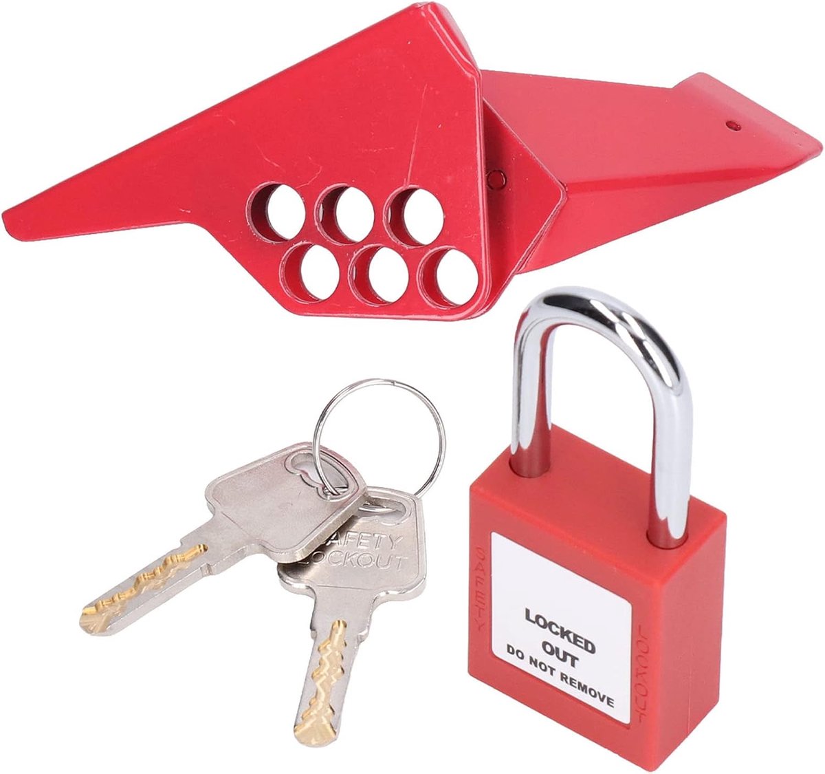 Kogelafsluiter Lock - 38 mm Padlock - Roestvrij staal - Voor veilig afsluiten van leidingen - SnelShoppen