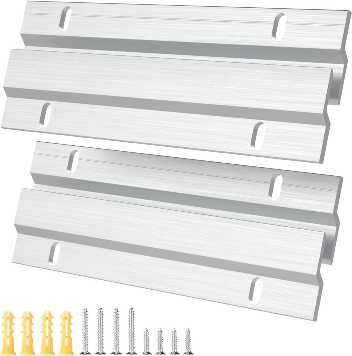 SnelShoppen - 15cm Z Heavy Aluminium Fotolijst Bevestigingsset met 2 Paar Z Beugels en Schroeven voor Zware Planken, Kopse Kop, Panelen en Bevestigen