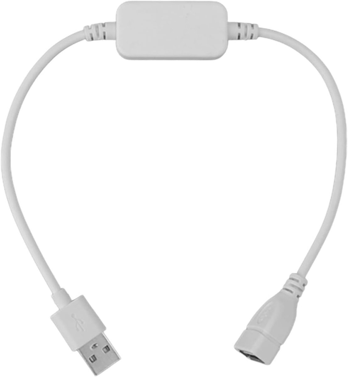 SnelShoppen - USB Licht Dimmer - Dimbare USB Dimmer 6A - Compact en Draagbaar - IP44 Waterdicht voor Binnen en Buiten - Ideaal voor Feesten, Tuin, Keu
