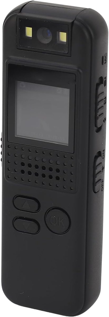 SnelShoppen - Body Cam HD Video Draagbare Camera met 180 Graden Draaiende Lens, Waterdicht en Schokbestendig, Ideaal voor Sport en Avontuur