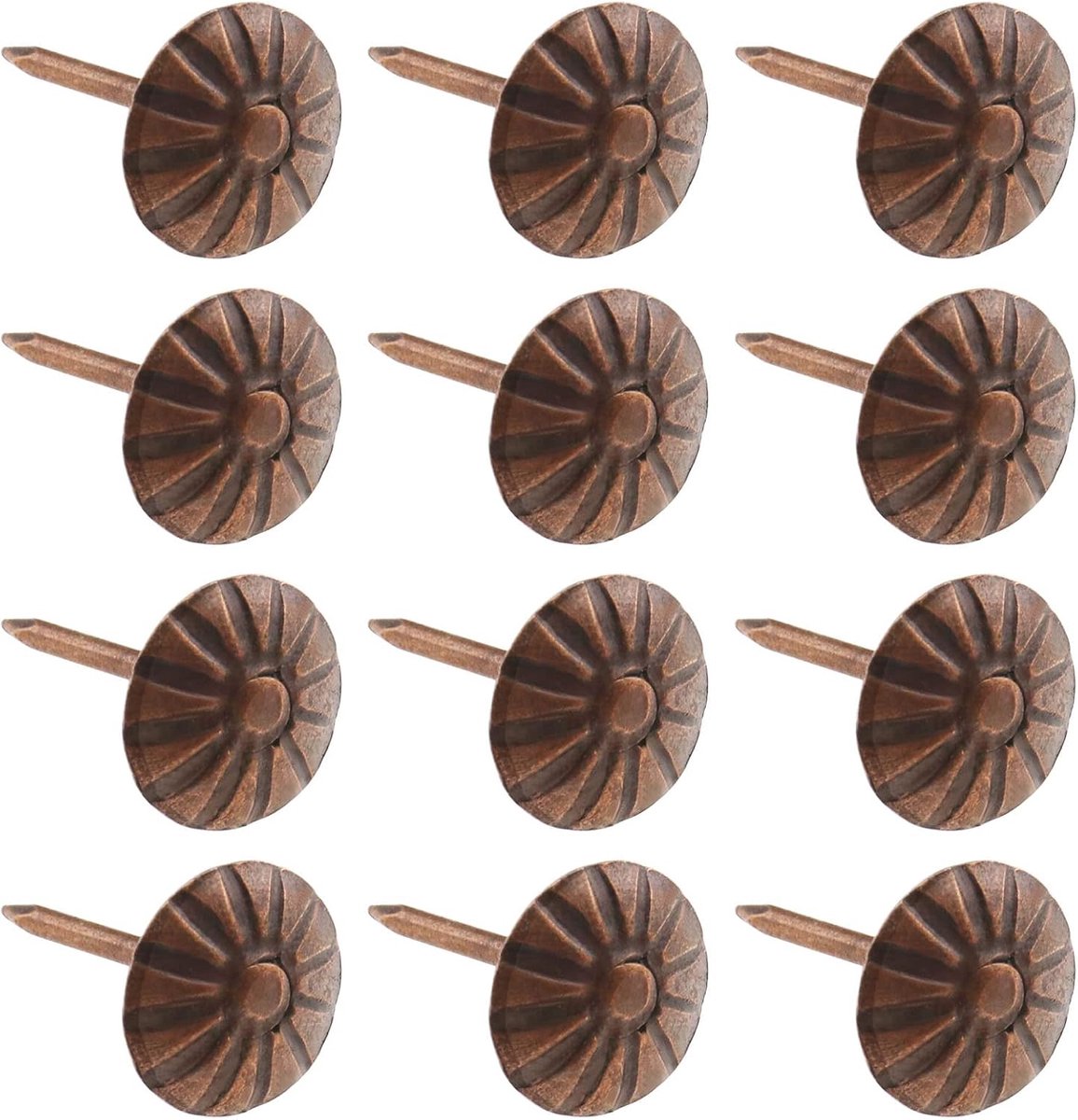 SnelShoppen - 100 Stuks Antieke Decoratieve Spijkers Voor Meubels, Sofa Bekleding, Retro Decoratie, Metaal, Koper, 11x16mm, Vintage Stijl, Voor Meubel