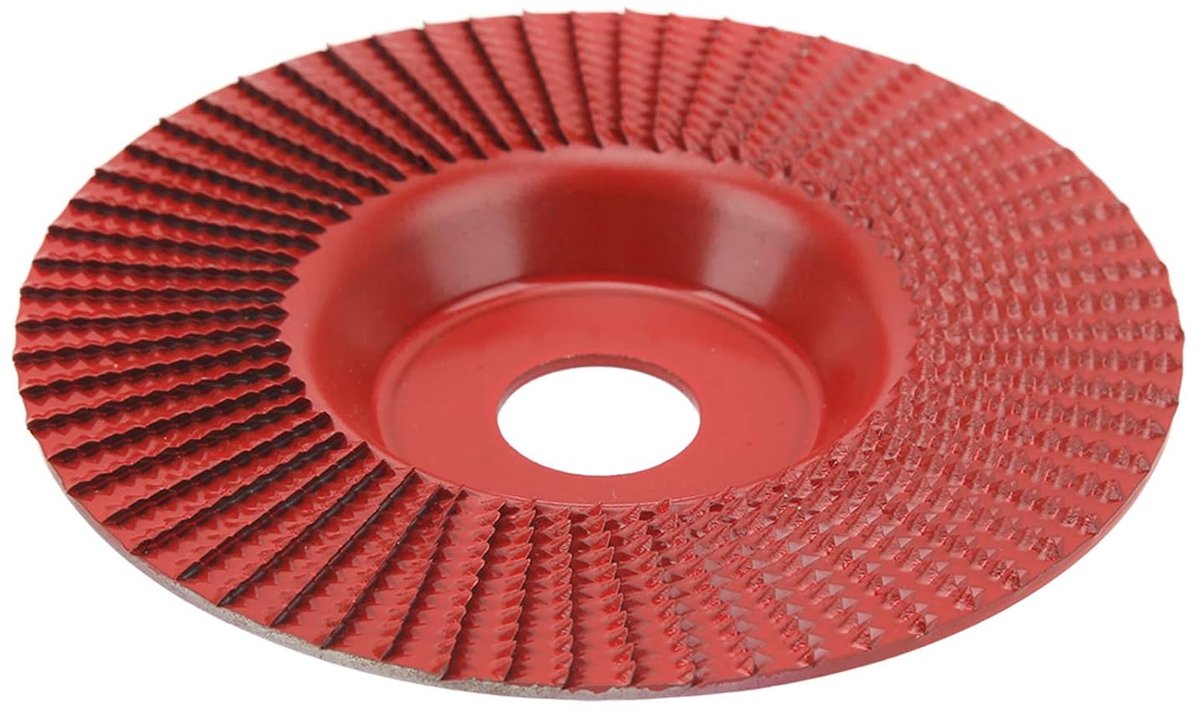 SnelShoppen - Hoekslijpschijf Houtbewerking Schijf 125mm Tungsten Carbide Slijpschijf Carving Sandingschijf voor Schuur- en Snijwerk (Rood)