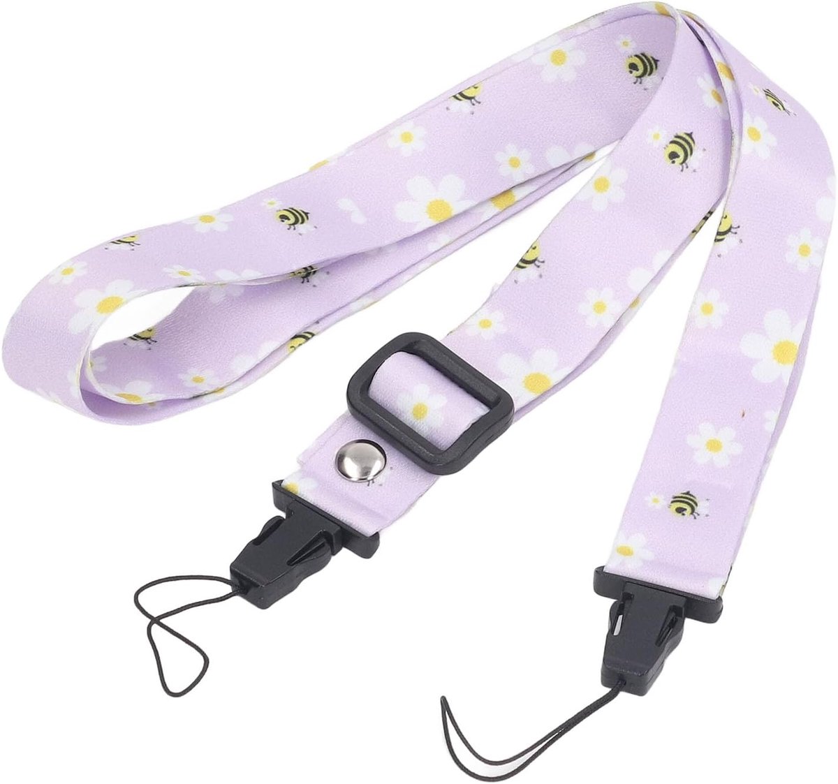 SnelShoppen - Camera Strap, Multifunctionele Schouderband 1.2M met Gedrukt Patroon, Geschikt voor Mini 12 11 8 9 Camera (Paarse Margriet)