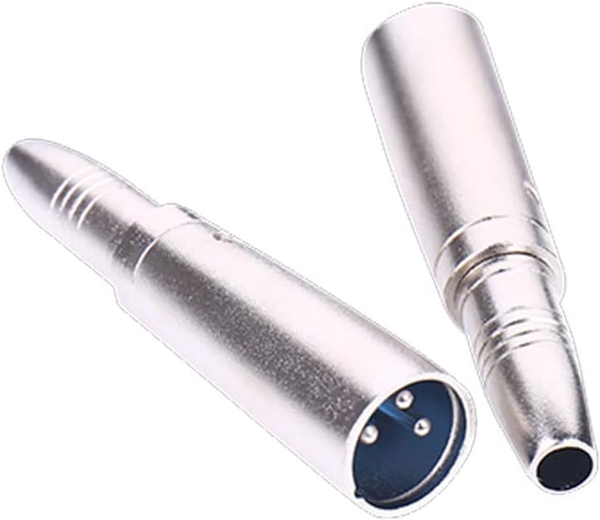 SnelShoppen - 2PCS 6.35mm Female naar XLR Male 3 Pin Audio Connector - Hoogwaardige Geluidsverbinding - Duurzaam Metaal - Perfect voor Muziekproductie