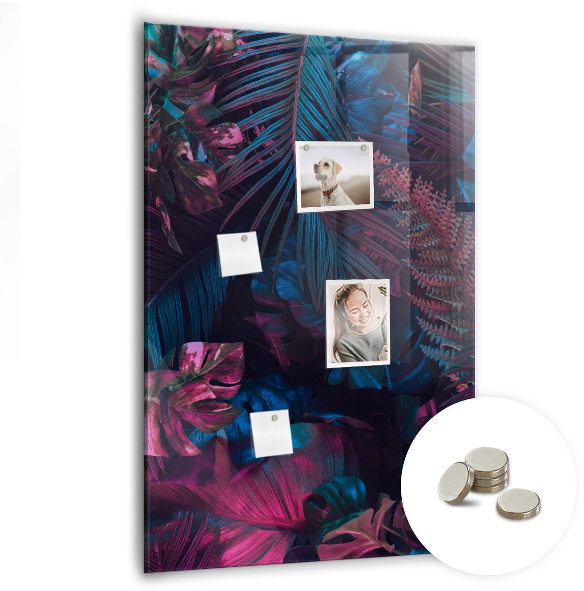 Coloray Glazen Magneetbord - Magnetisch Bord Decoratieve mandala - 70x100 cm - Veelkleurig Magneetbord - Magnetic Board - Glazen Magneetbord