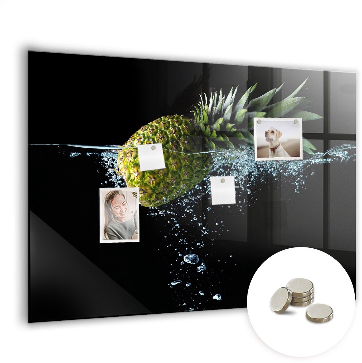 Coloray Glazen Magneetbord - Magnetisch Bord Kinderruimte - 100x70 cm - Groente Magneetbord - Magnetic Board - Kinderkamer Decoratie