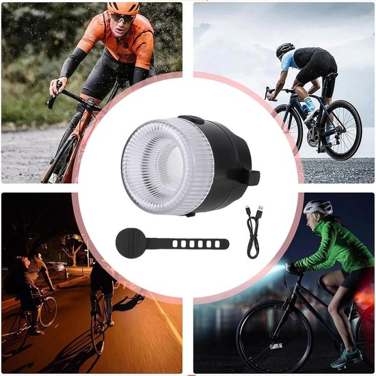 Fietsachterlicht - Fietslamp Achter - Veilig Fietsen - Slimme Remfunctie - 4.5x4.1x4.1 cm - Rood — afbeelding 2