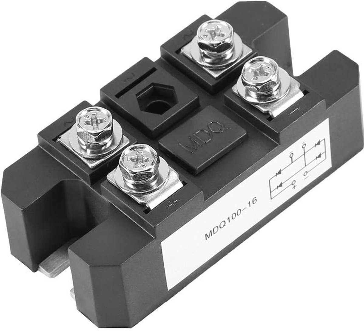 1 piece single-phase diode bridge rectifier 100 A 1600 V High Power 4 connectors 78 x 40 x 35 mm Only suitable for - ShopVlot