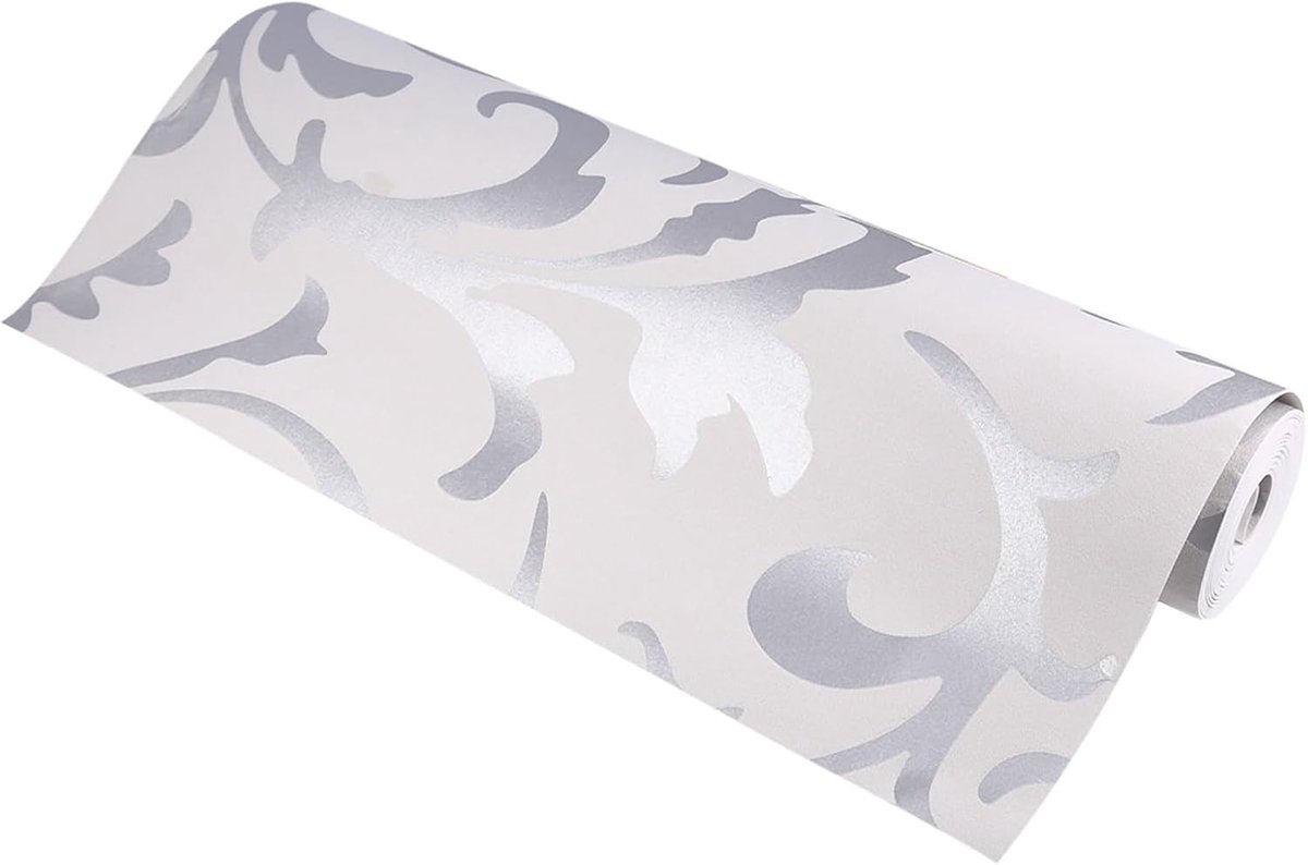 SnelShoppen - Luxe Embossed Fleece Wallpaper Roll - Waterdichte Bladpatroon Wanddecoratie - 0,53m x 10m - Geschikt voor Slaapkamer en Woonkamer