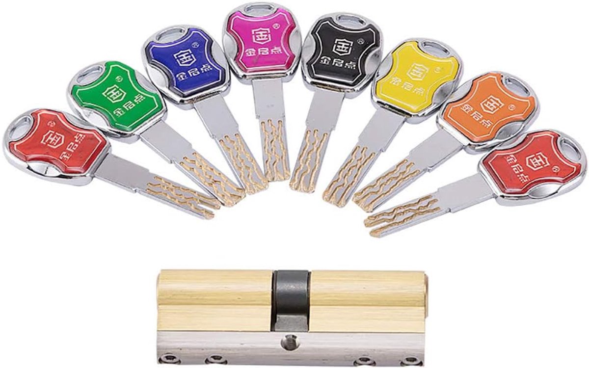 SnelShoppen - Multi-Track Cilinderslot met 8 Sleutels, Anti-Bump, Anti-Doorboren, Anti-Pikken Deurslot voor Hoge Beveiliging, Messing Sleutels, Geschi