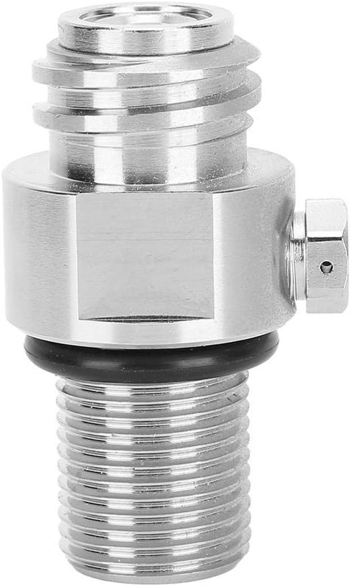 SnelShoppen - M18x1.5 TR21-4 Draad Metaal CO2 Fles Adapter Ventiel Accessoire voor Thuisbrouwerij en SodaStream - Zilver