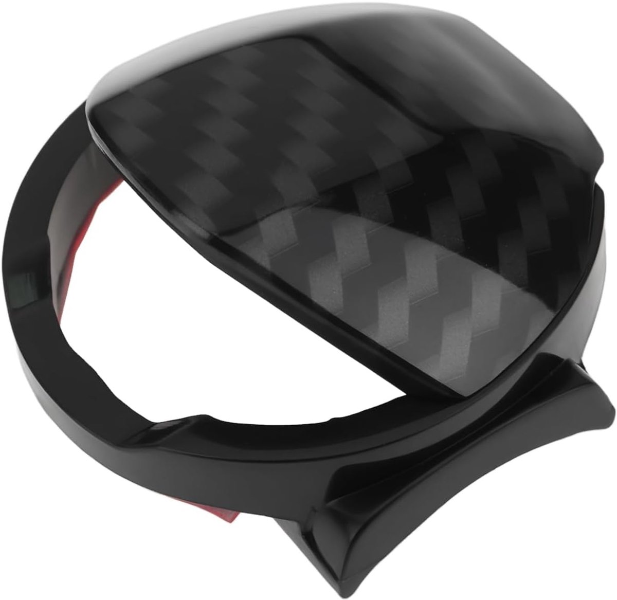 SnelShoppen - EMSea Auto Start Stop Knop Schakelaar Cover Trim voor Ford Mustang 2015-2023 - Koolstofvezel Textuur - Duurzaam en Krasbestendig