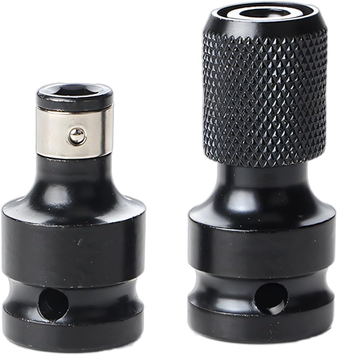 SnelShoppen - 2 Pack Impact Moer Adapter 1/2 naar 1/4 Hoogwaardige Koolstofstaal Veiligheidsklem Multifunctionele Adapter Voor Impact Moersleutel Bit