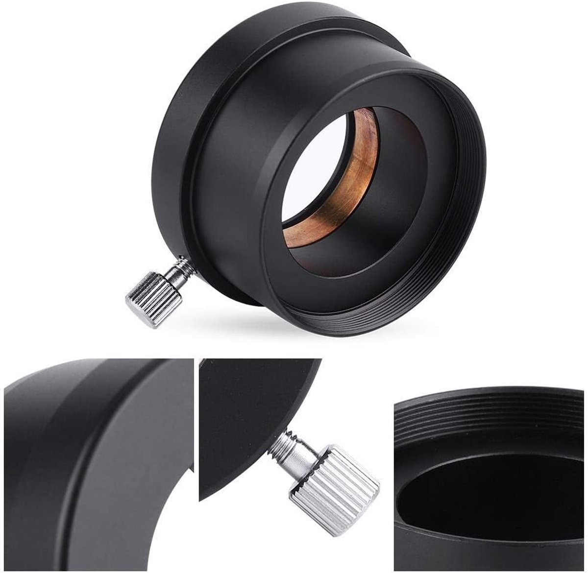 SnelShoppen - 2 inch naar 1.25 inch telescopische oculairadapter ring lensadapter voor telescoop, hoogwaardig, met compressiering, voor optimale besch