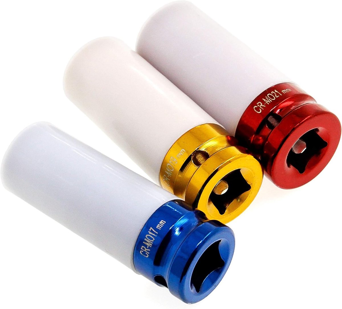 SnelShoppen - 1/2" Drive Dunwandige Diepe Impactsleutelset voor Wielmoeren 17mm 19mm 21mm - Corrosiebestendig met Nylon Bescherming