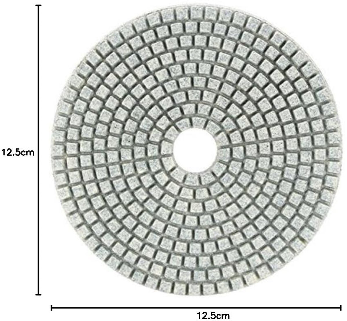SnelShoppen - 7 Stuks 5 Inch (125mm) Diameter Diamant Polijstschijven Polijstpad voor Graniet, Glas, Marmer en Beton - 50-3000 Grit