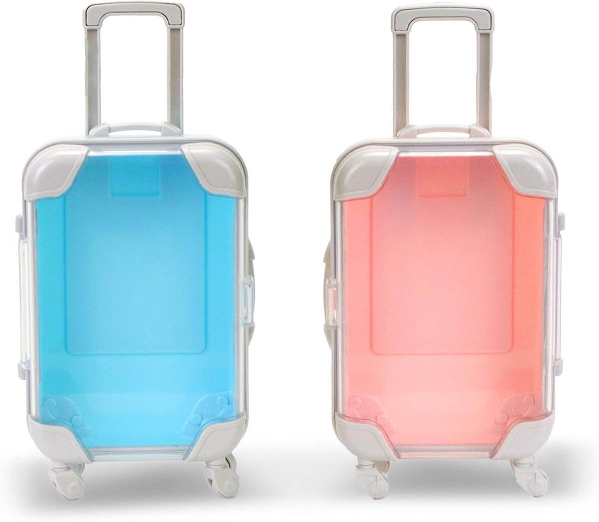SnelShoppen - Mini-reiskoffers Set van 2, Geschenkdozen voor Geldcadeau, Decoratieve Miniatuur Koffers voor Vakantie, Verjaardag, Bruiloften, Reizen,
