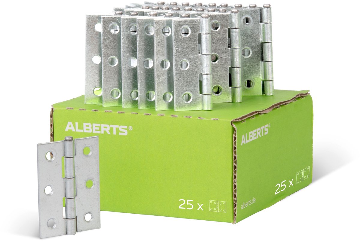 Alberts 851569 scharnier | halfbreed | sendzimir verzinkt | 63 x 45 mm | set van 25