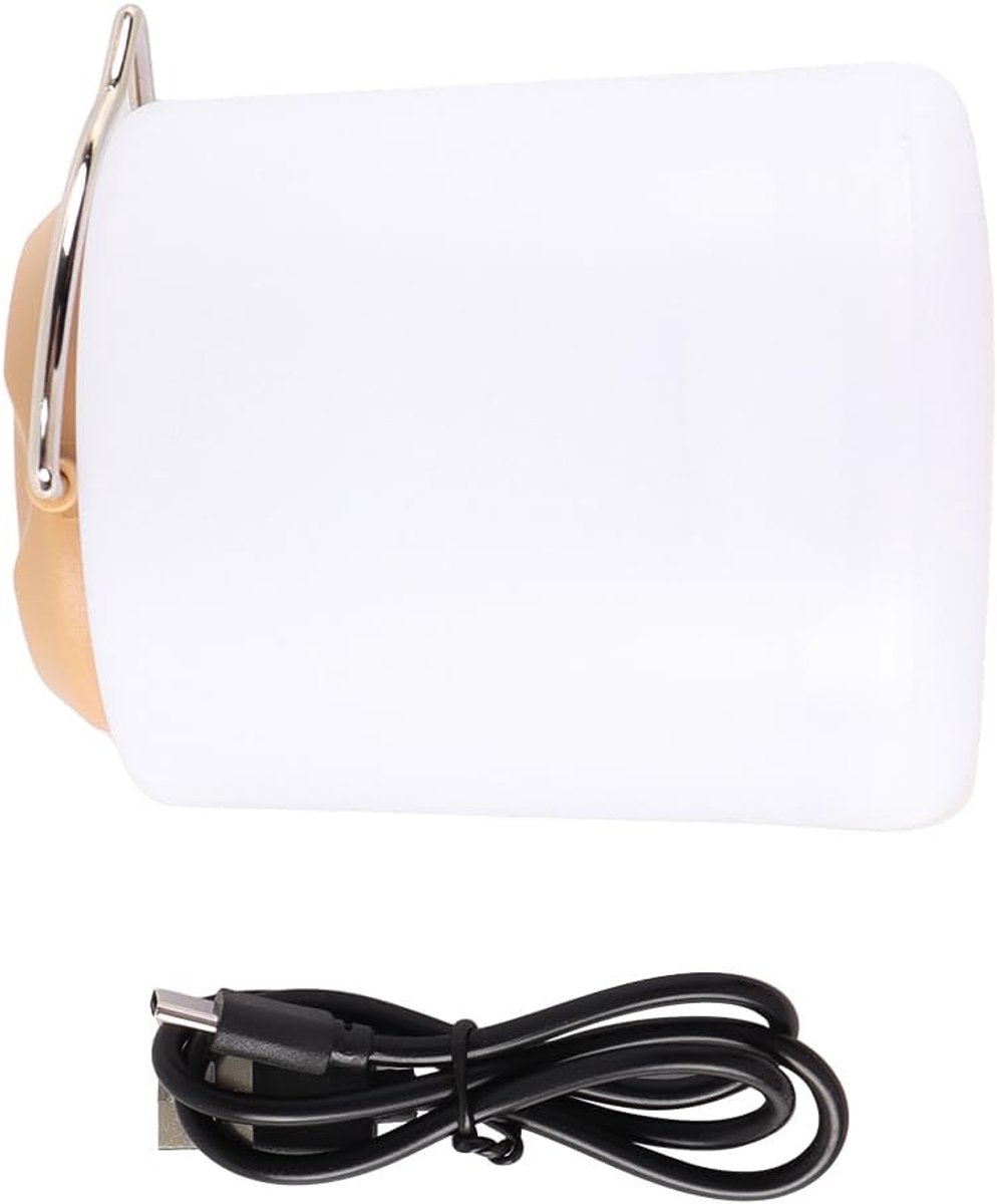 SnelShoppen - Warme Buitenkampeerlamp USB Oplaadbaar, Waterdicht, Draagbare Kampeerlamp voor Wandelen, Camping, Tuin en Buitenactiviteiten - 3 Lichtst