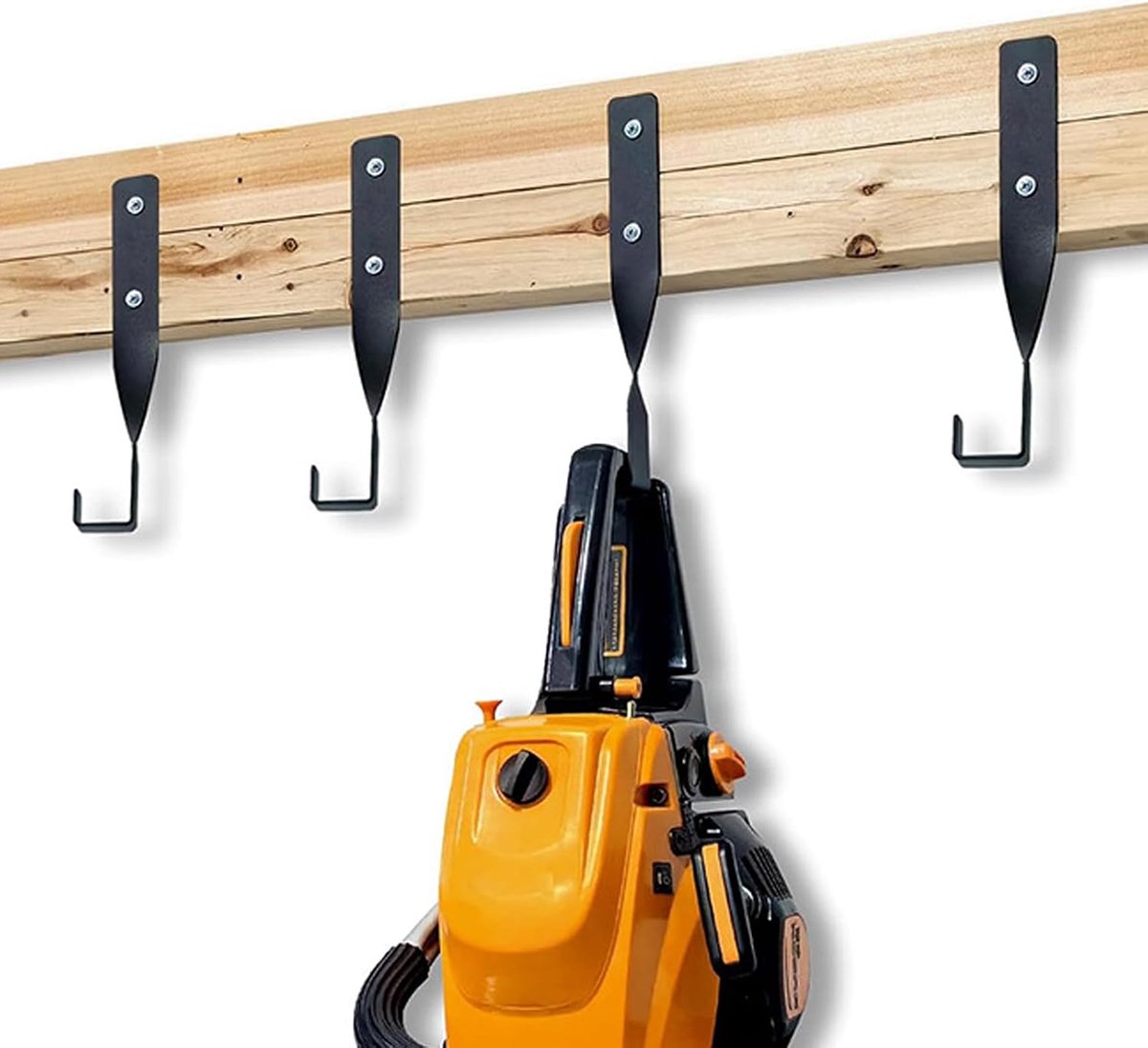 SnelShoppen - 4 Stuks Stevige Muurbeugels Opslaghaken Multifunctioneel voor Huis en Tuin Garage Gereedschap Organizer Machine Hanger Metaal Versterkte