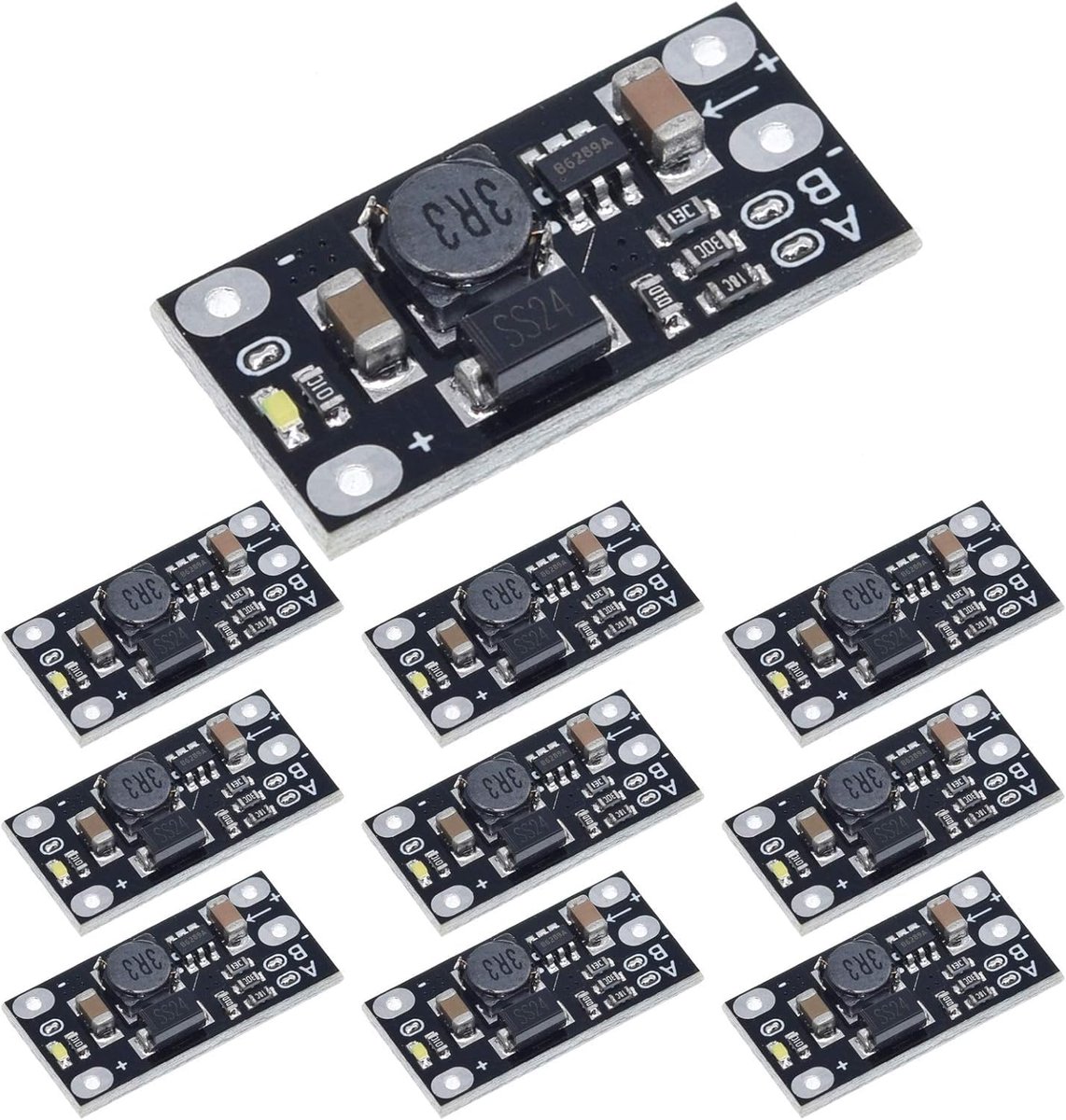 GTIWUNG 10pcs Mini Boost Module 3.7V to 12V, Step-up Boost Power Converter, DC DC Step Up Converter, 3.7V to 5V 8V 9V - ShopVlot