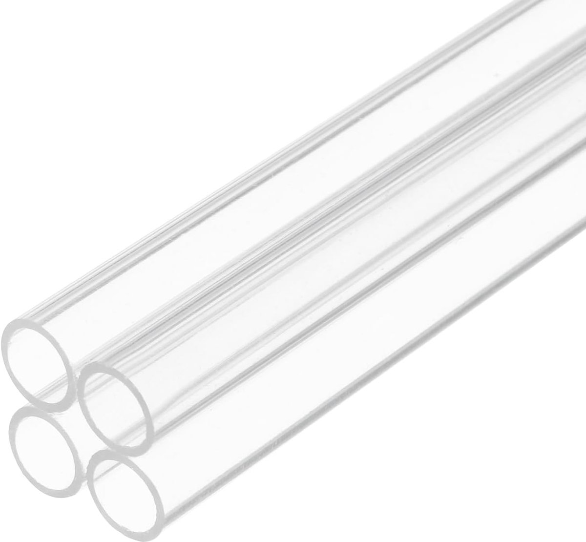 SnelShoppen - 10 Inch Heldere Plastic Rigid Buis 8mm x 10mm (5/16" x 3/8") Acryl Buis Ronde Polycarbonaat Buis, 4 Pack voor Loodgieterij, Hydrauliek,