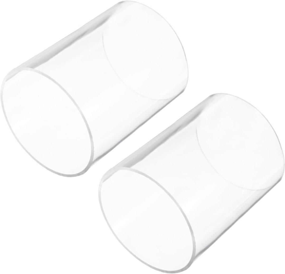 SnelShoppen - 2-Pack 6 Inch Heldere Plastic Rigid Buizen 115mm x 120mm (4 1/2" x 4,7") Acrylbuizen Rond Polycarbonaat Buizen voor Sanitair, Hydraulica