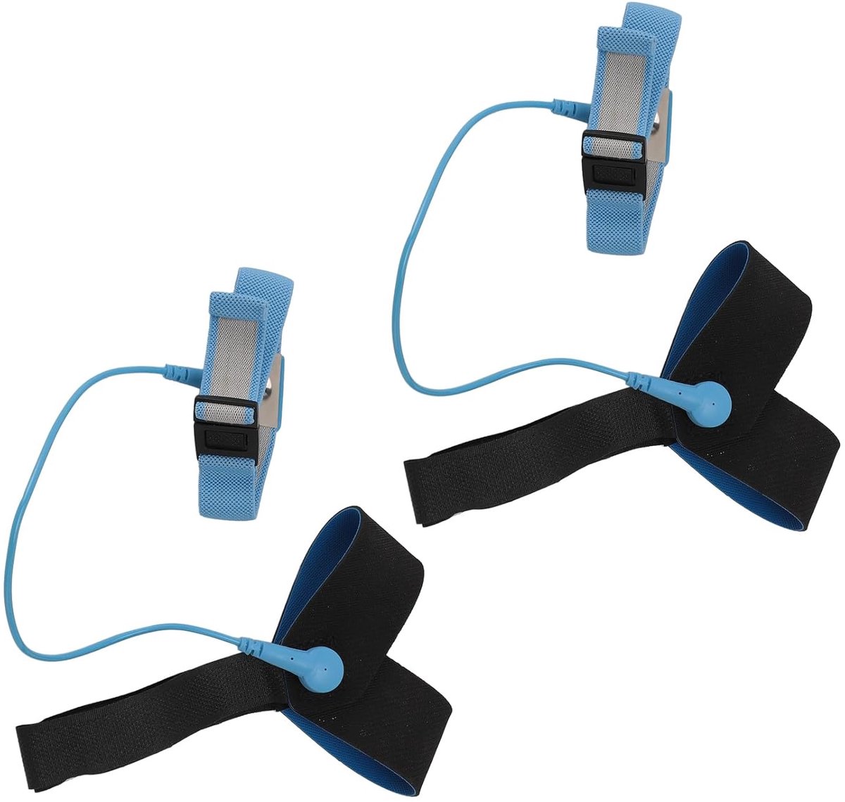 SnelShoppen - 2Pcs Antistatische Hak Aarding Straps Verstelbaar ESD Elastische Zool Aarding Band Elektronische Ontlading Band Polsband voor Laboratori