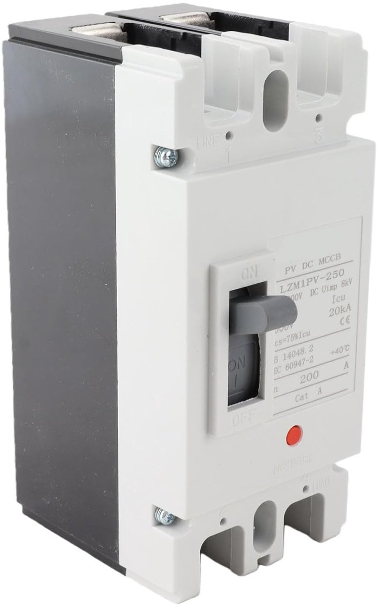 SnelShoppen - Automatische Schakelaar Veiligheidsschakelaar 2P DC 1000 V 200 A MCCB Zonne-Batterij Weerbestendig Thermoplastisch