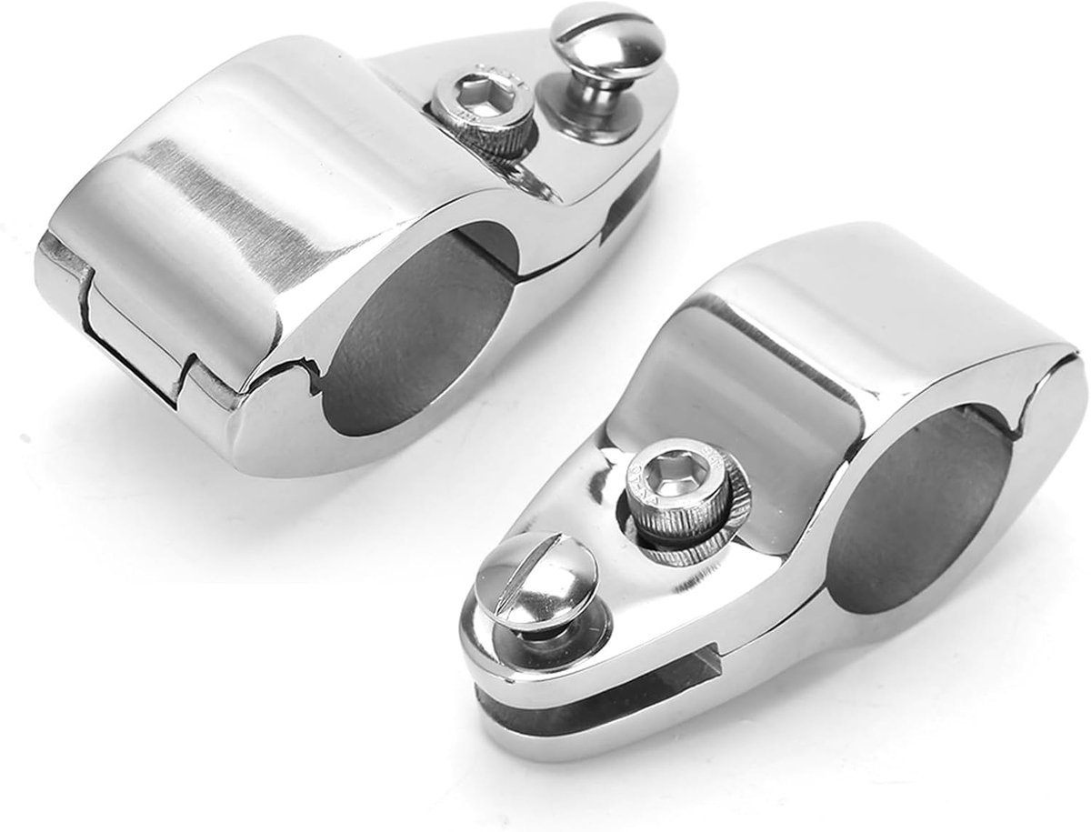 SnelShoppen - Boot Houder, 2 Stuks RVS Glijdende Claw, Slangklem voor Boot Onderdelen, Buisverbindingen voor Slangklem voor Marine Bimini Houder