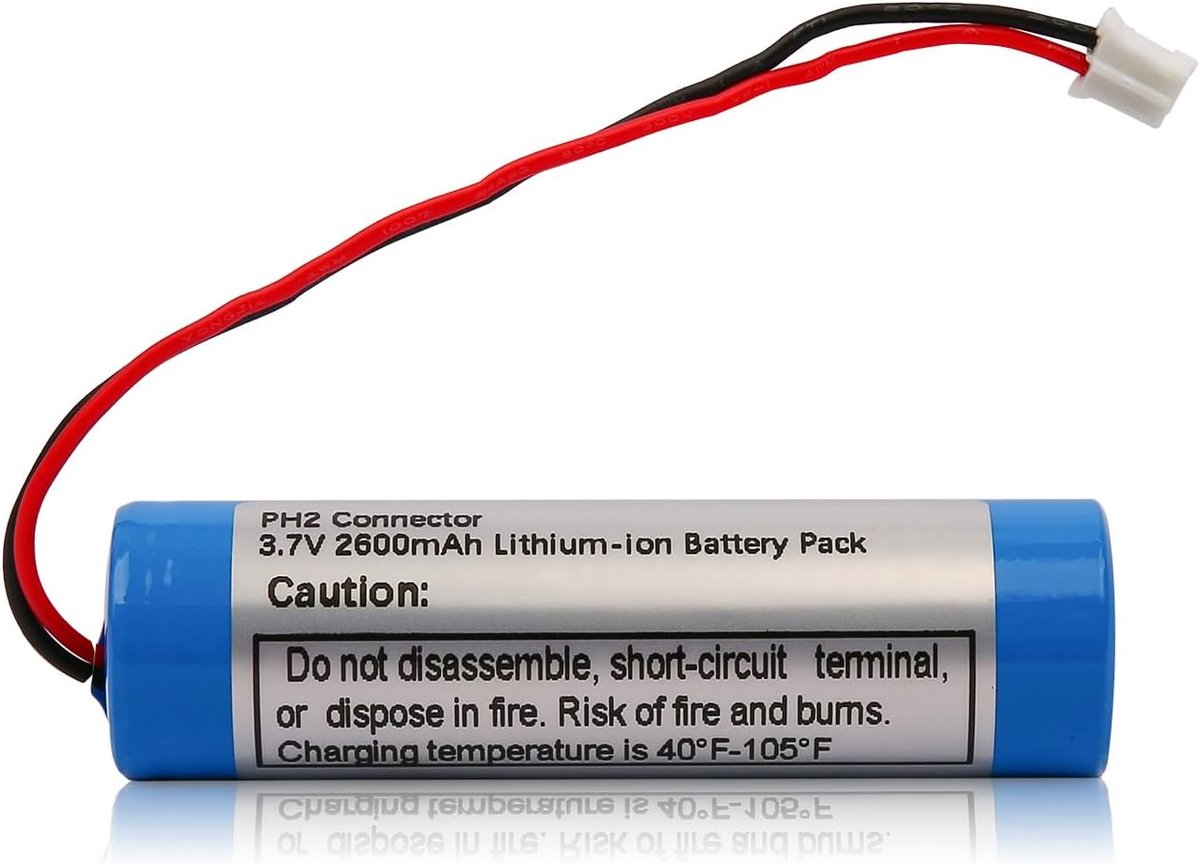 3.7 V 2600 mAh rechargeable lithium-ion battery with PH2.0 connection - ShopVlot