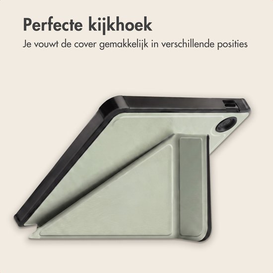 imoshion Ereader Cover / Hoesje Geschikt voor Kobo Libra Colour - imoshion Design Origami Bookcase - Floral Green van iMoshion — afbeelding 5
