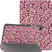 imoshion Tablet Hoes - Geschikt voor Samsung Galaxy Tab A9 Plus / Galaxy Tab A11 Plus - Design Trifold Bookcase - Roze