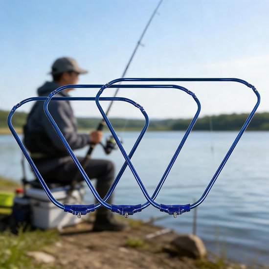 Ronde/Driehoekige Frame Vissen Schepnet Aluminium Landing Dip Net Vissen Accessoire Vervanging Frame Opvouwbare Vervanging — afbeelding 2