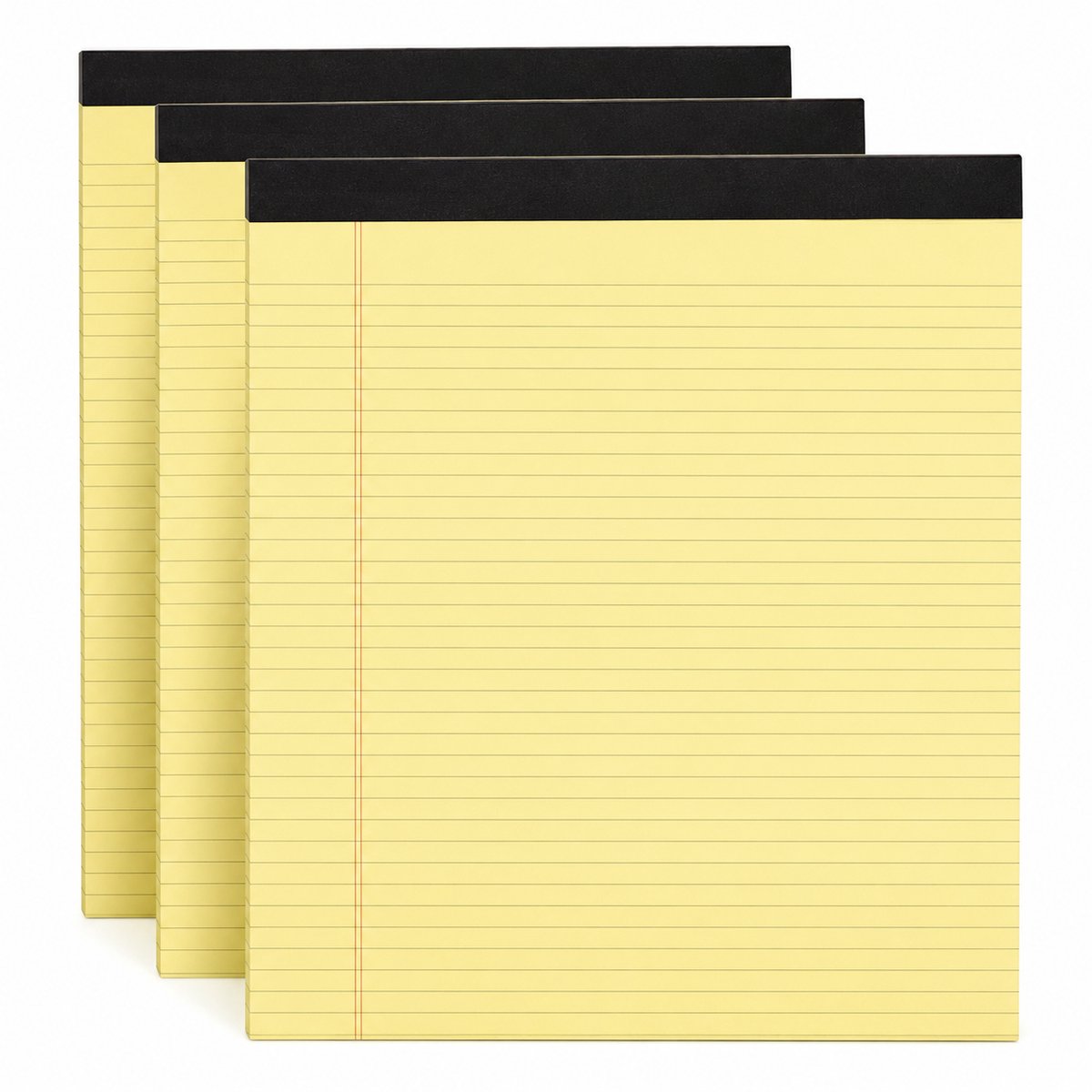 VHV Notitieblok - Legal Pad 30 Vel - Gelijnd Papier 30 x 22,5 cm - Geel - Voor School, Kantoor en Studie
