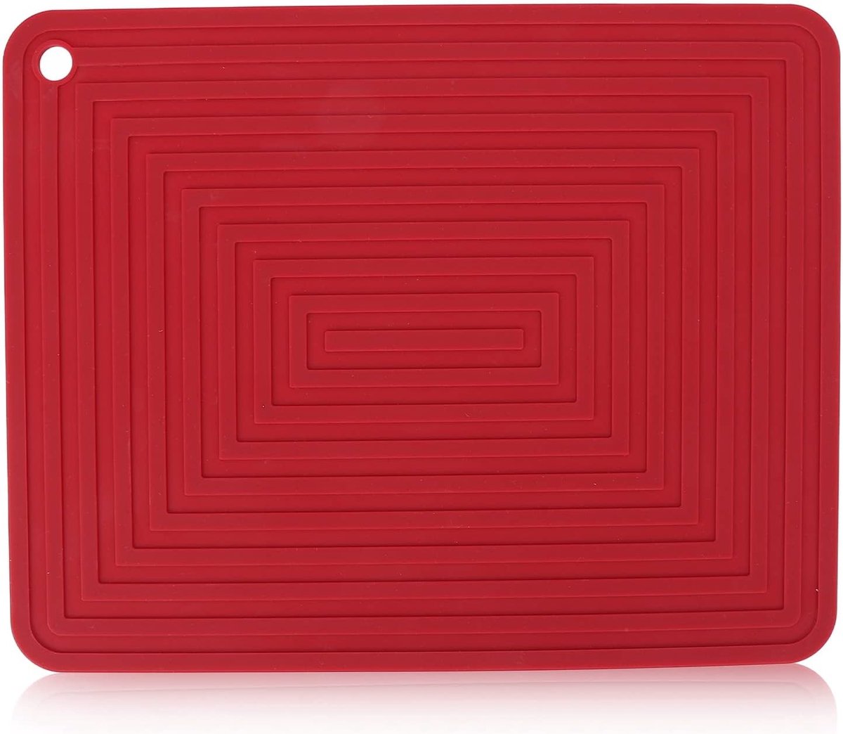 SnelShoppen - Silicone Afwasdroger, Hittebestendige Antislip Keukenmat, Duurzaam Afwasrek voor Aanrecht en Spoelbak (Rood)