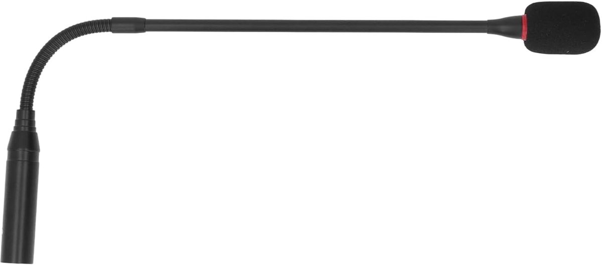 SnelShoppen - Desktop Gooseneck Microfoon 17.7in Flexibele Geluidsreductie Microfoon voor Conferenties, Vergaderingen en Presentaties met Voeding Indi