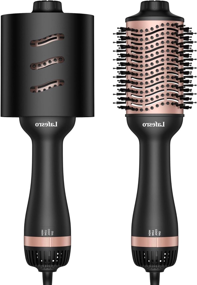 Heteluchtborstel - Föhnborstel Stylingtool - Haar Stylen - Ionische Anti-Frizz - 60 mm - Zwart